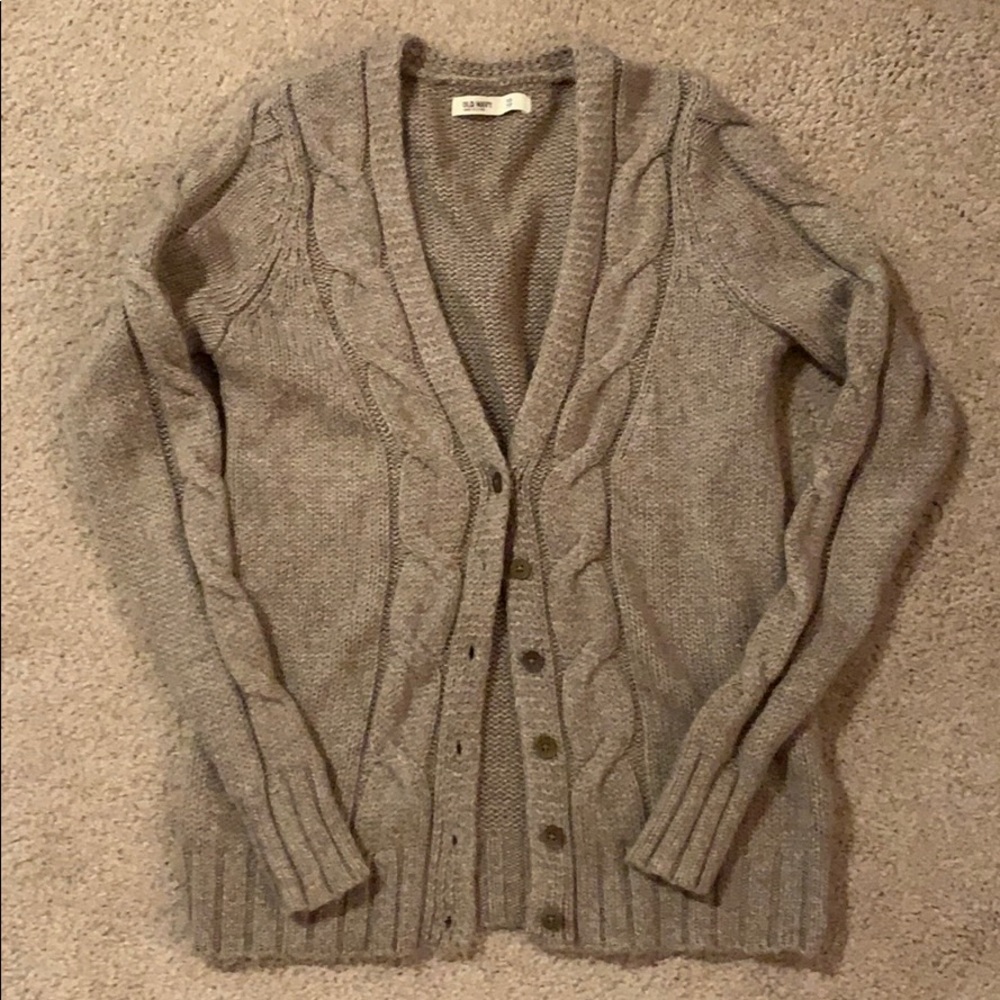 Light brown cardigan sweater